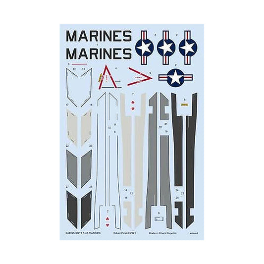 eduard d48095 1 48 decal f 4b marines for tamiya