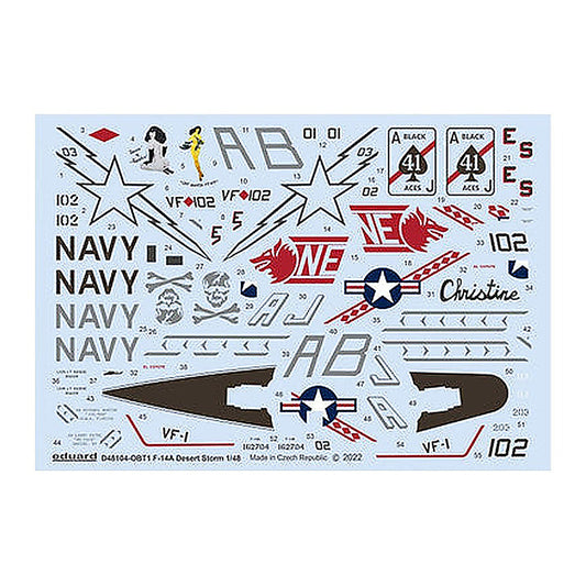 eduard d48104 f 14a desert storm decals