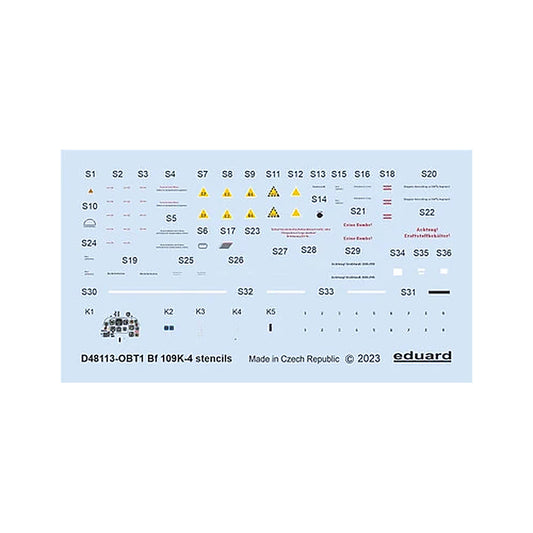 eduard d48113 1 48 bf 109k 4 stencils