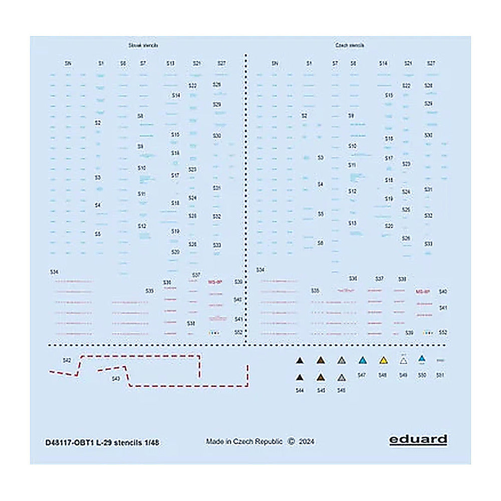 eduard d48117 1 48 l 29 stencils for eduard amk