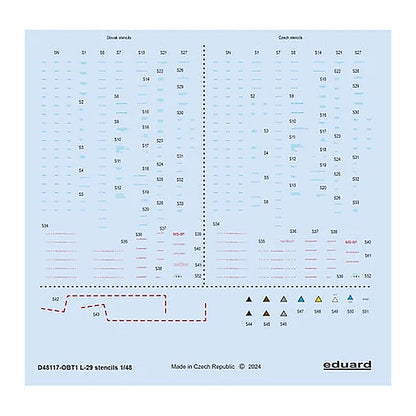 eduard d48117 1 48 l 29 stencils for eduard amk