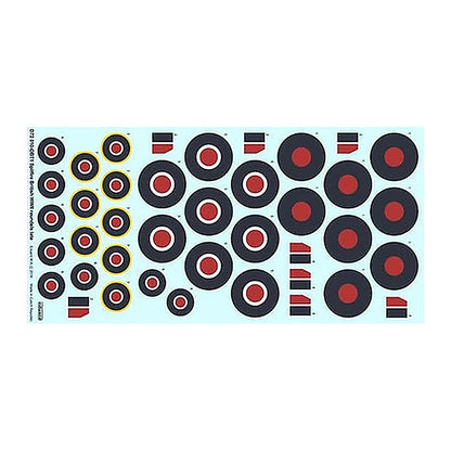 eduard d72010 1 72 decal spitfire british wwii roundels late for