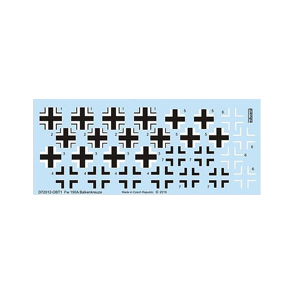 eduard d72012 1 72 decal fw 190a balkenkreuze for eduard