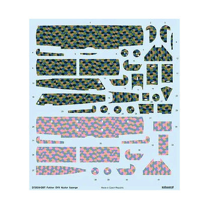 eduard d72024 1 72 decal fokker d vii 4color lozenge for eduard