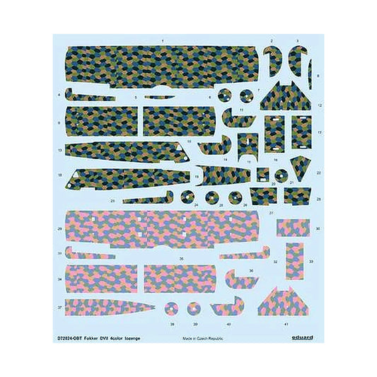 eduard d72024 1 72 decal fokker d vii 4color lozenge for eduard
