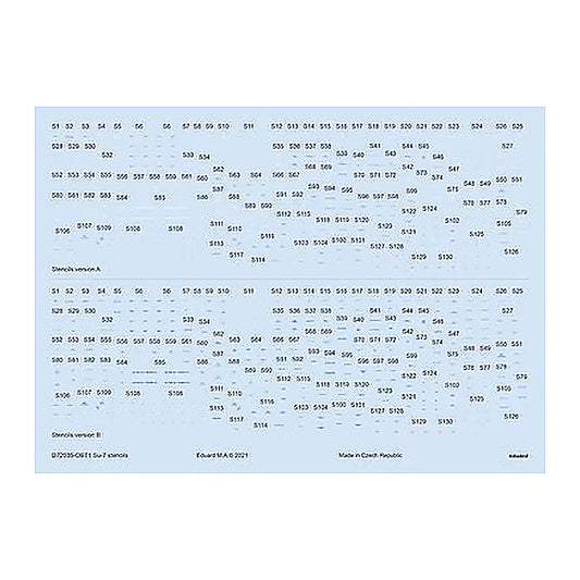 eduard d72035 1 72 decal su 7 stencils for modelsvit