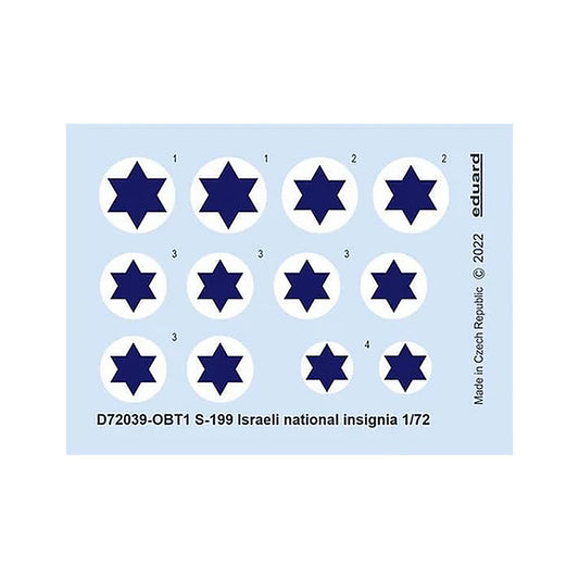 eduard d72039 1 72 decal s 199 israeli national insignia for eduard