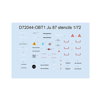 eduard d72044 1 72 ju 87 stencils for academy airfix italeri revell