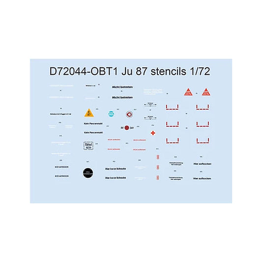 eduard d72044 1 72 ju 87 stencils for academy airfix italeri revell