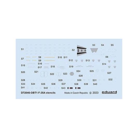 eduard d72046 1 72 f 35a stencils decal