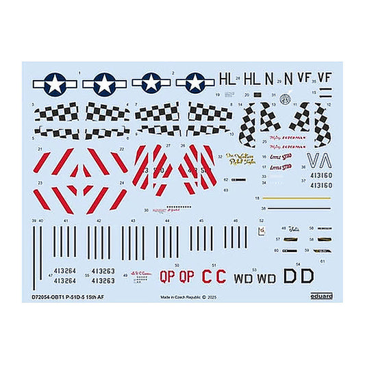 eduard d72054 1 72 p 51d 5 15th af decal72 for eduard kit