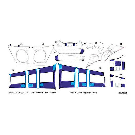 eduard er48002 1 48 mi 24d raised rivets surface details for