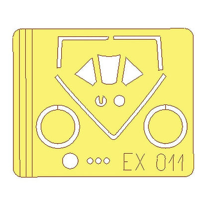 eduard ex011 1 48 mask p 47d 25 for hasegawa canopy mask set