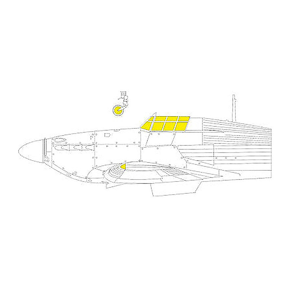 eduard ex1000 1 48 hurricane mk iic tface canopy mask set masks
