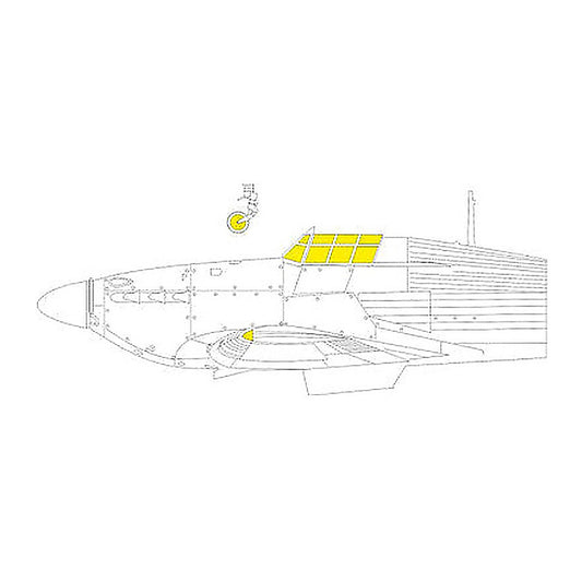 eduard ex1000 1 48 hurricane mk iic tface canopy mask set masks