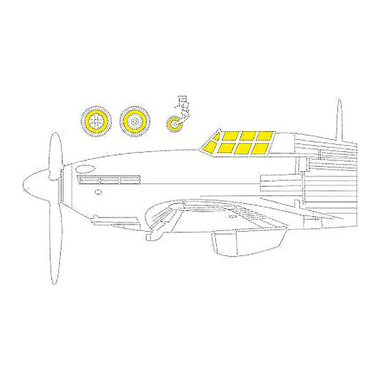 eduard ex1015 1 48 paint mask for arma hobby hurricane mk iib tface