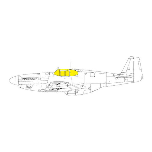 eduard ex1051 1 48 p 51b c framed canopy mask for eduard canopy mask