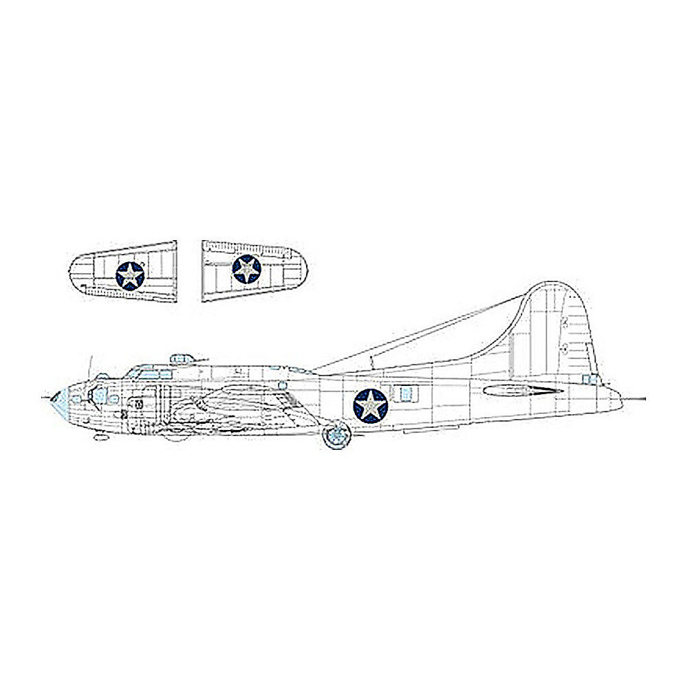 eduard ex1053 1 48 b 17f us national insignia rounded mask for eduard