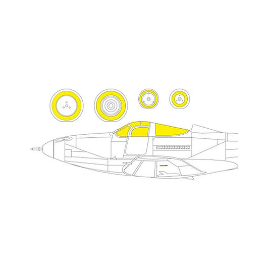 eduard ex1068 1 48 p 39q tface canopy mask set mask for arma hobby