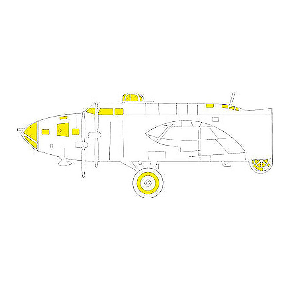 eduard ex1069 1 48 b 17f alternate nose frame x tface mask for