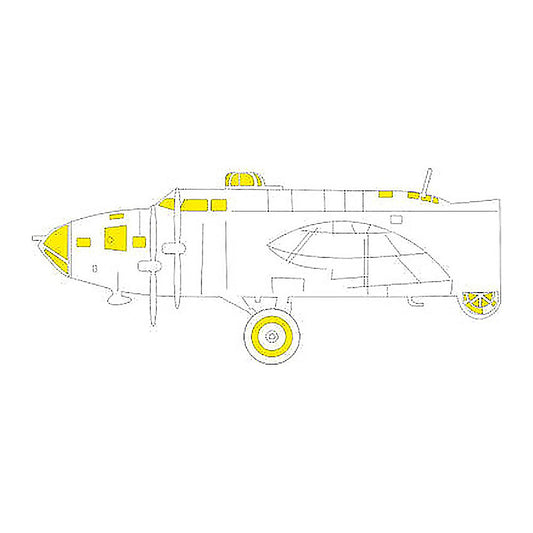 eduard ex1069 1 48 b 17f alternate nose frame x tface mask for
