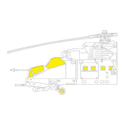 eduard ex1071 1 48 mi 24p mask for trumpeter canopy mask set