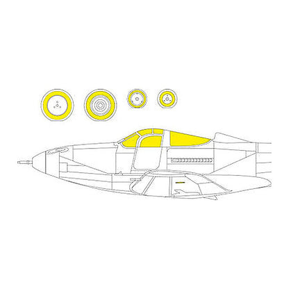 eduard ex1073 1 48 p 39n mask for arma hobby canopy mask set