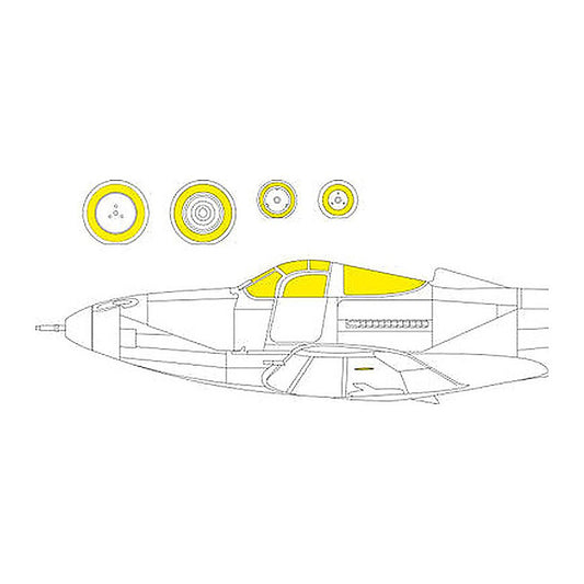 eduard ex1073 1 48 p 39n mask for arma hobby canopy mask set