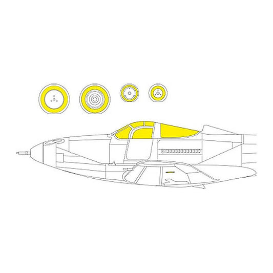 eduard ex1074 1 48 p 39n tface canopy mask set mask for arma hobby