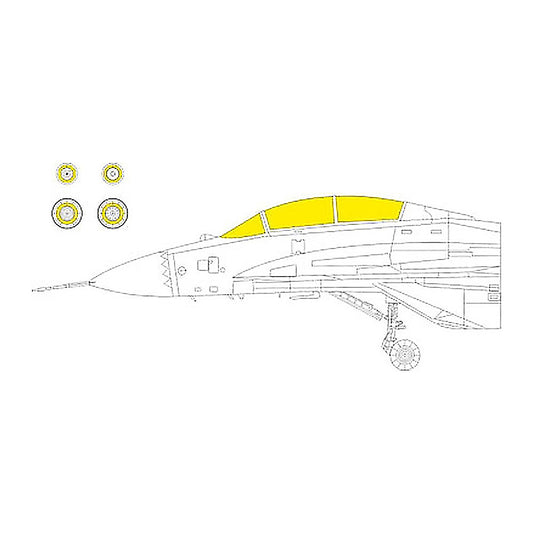 eduard ex1079 1 48 mig 35 tface canopy mask set mask for hobby boss