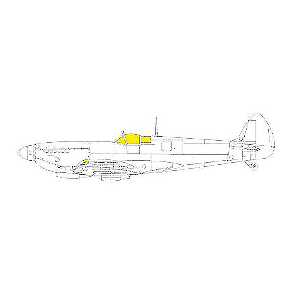 eduard ex1082 1 48 spitfire mk ix tface canopy mask set mask for