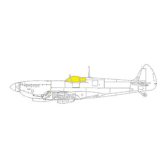 eduard ex1082 1 48 spitfire mk ix tface canopy mask set mask for