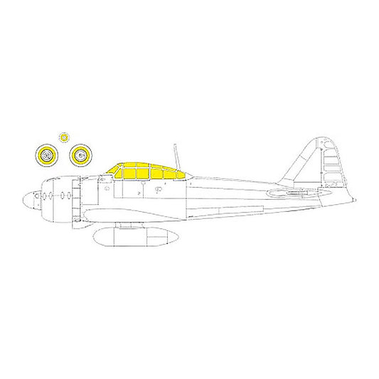 eduard ex1105 1 48 zero tface canopy mask set mask for fine molds kit