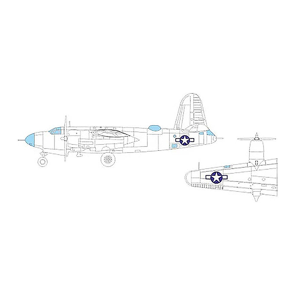 eduard ex1118 1 48 b 26g marauder us national insignia mask for icm