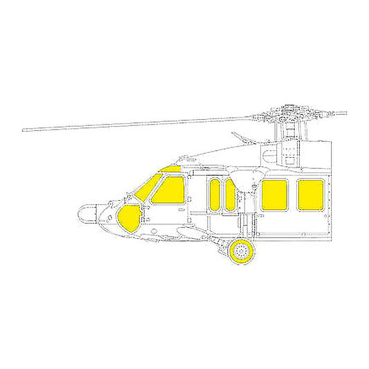 eduard ex1122 1 48 uh 60a tface canopy mask set mask