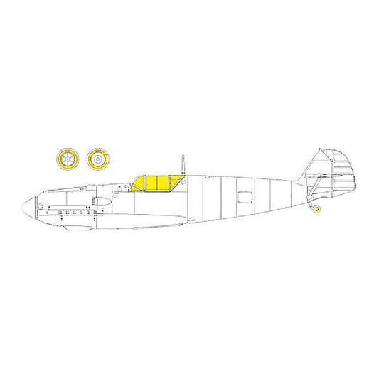 eduard ex1141 1 48 bf 109e 4 7 tface canopy mask set