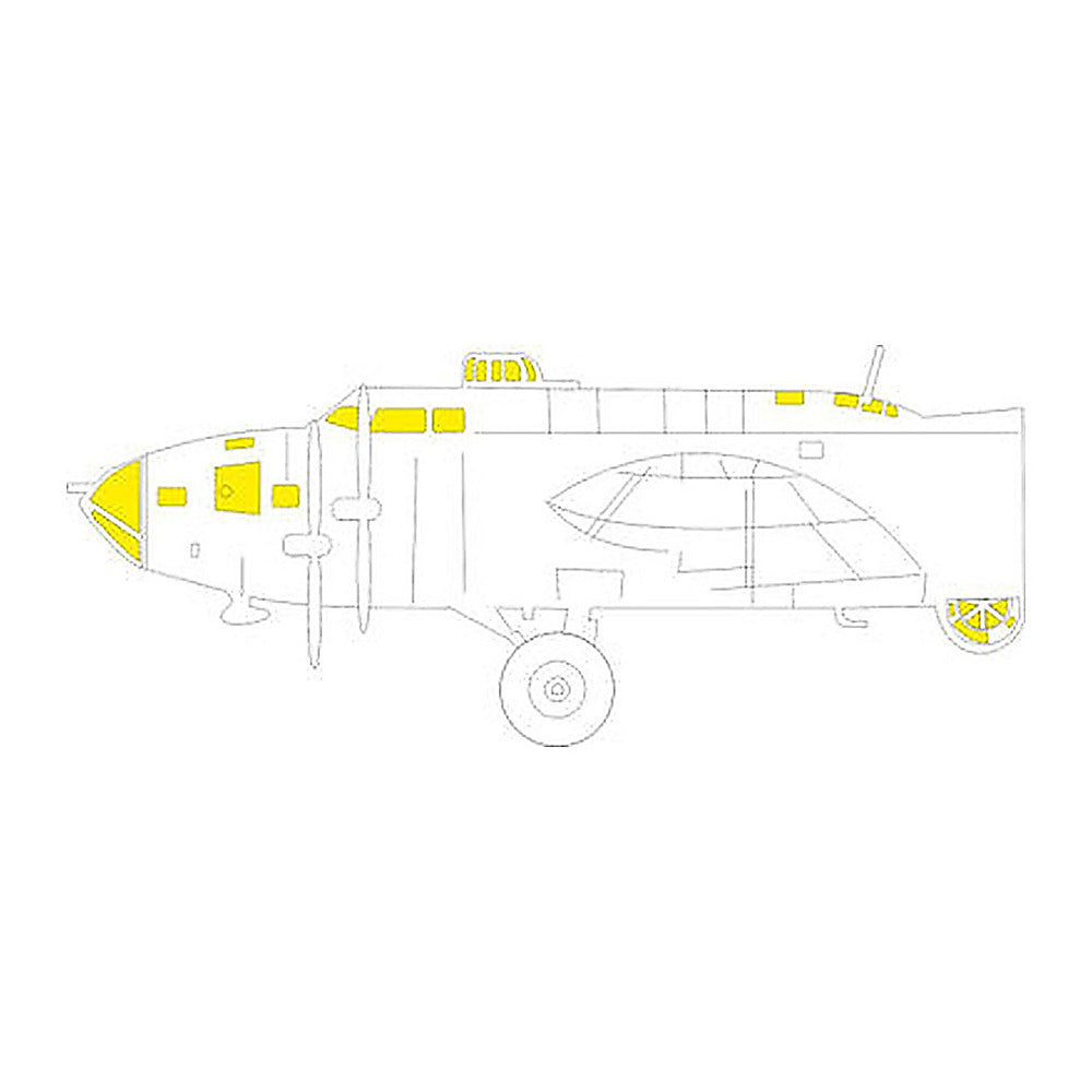 eduard ex1166 1 48 mask b 17f for revell canopy mask set