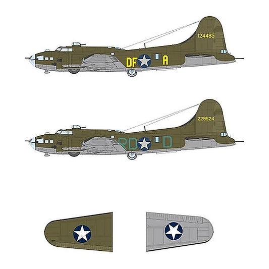 eduard ex1170 1 48 mask b 17f us national insignia code letters for