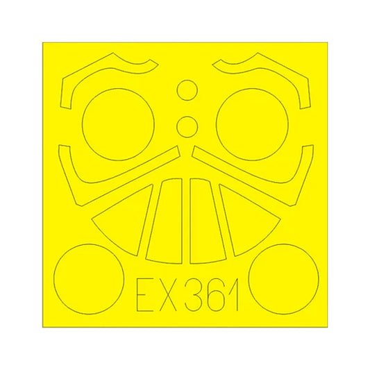 eduard ex361 1 48 mask f4u 4 for hobby boss canopy mask set