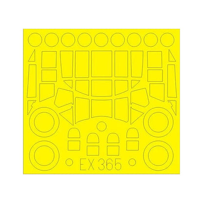 eduard ex365 1 48 mask an 2 for hobby boss canopy mask set
