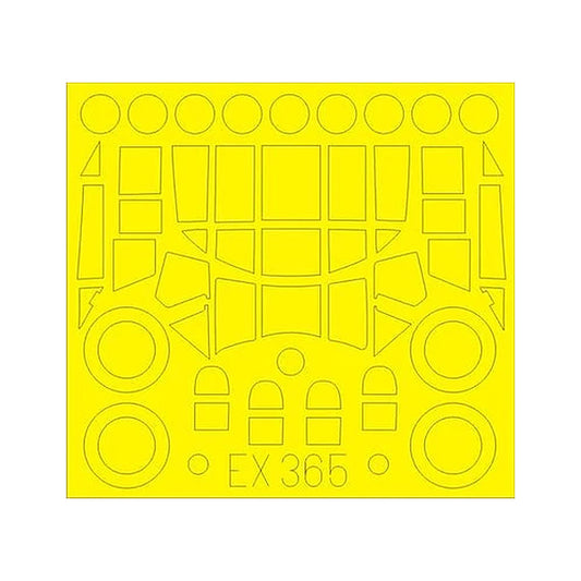 eduard ex365 1 48 mask an 2 for hobby boss canopy mask set