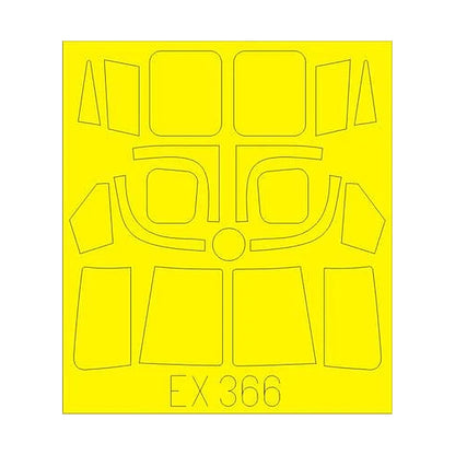 eduard ex366 1 48 mask lynx hma 8 for airfix canopy mask set