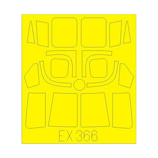 eduard ex366 1 48 mask lynx hma 8 for airfix canopy mask set