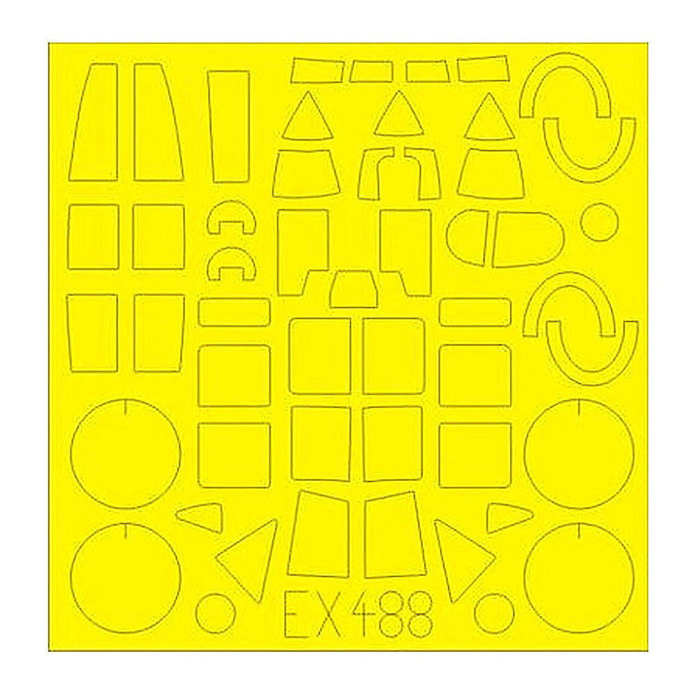 eduard ex488 1 48 mask pe 2 for zvezda canopy mask set