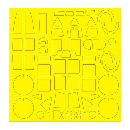 eduard ex488 1 48 mask pe 2 for zvezda canopy mask set
