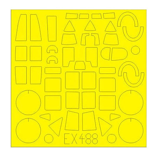 eduard ex488 1 48 mask pe 2 for zvezda canopy mask set