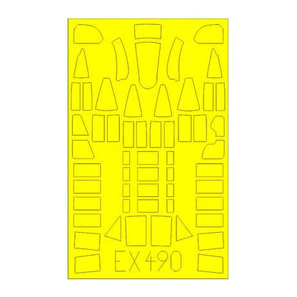 eduard ex490 1 48 mask defiant mk i for airfix canopy mask set