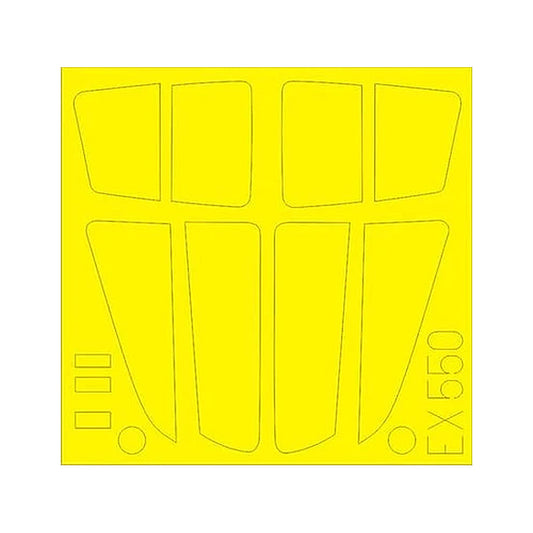 eduard ex550 1 48 mask su 34 for hobby boss canopy mask set