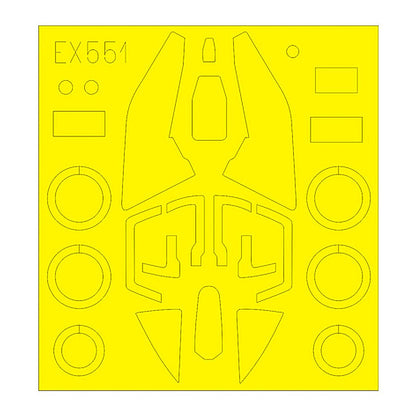 eduard ex551 1 48 mask su17m3 4 for kty canopy mask set