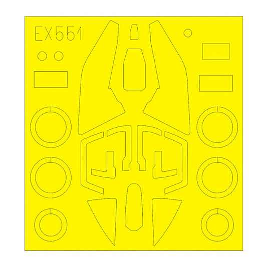eduard ex551 1 48 mask su17m3 4 for kty canopy mask set